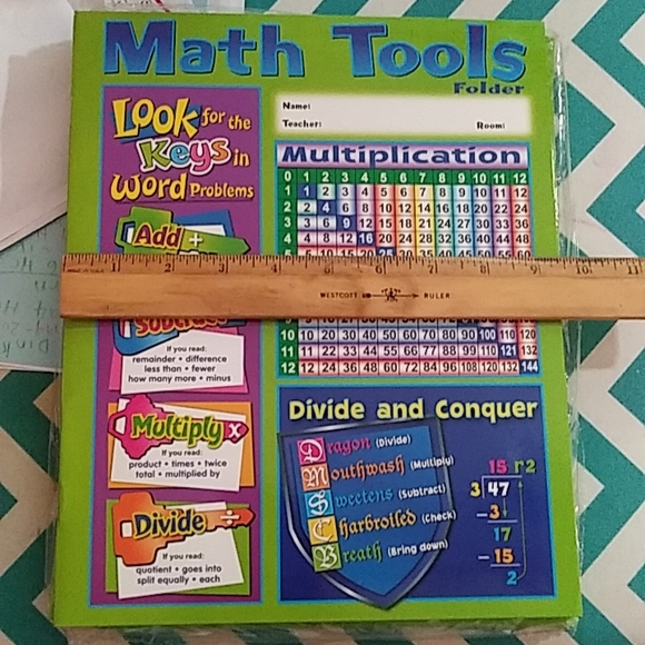 NWT Math Reference Four-Pocket Folder - Picture 7 of 8